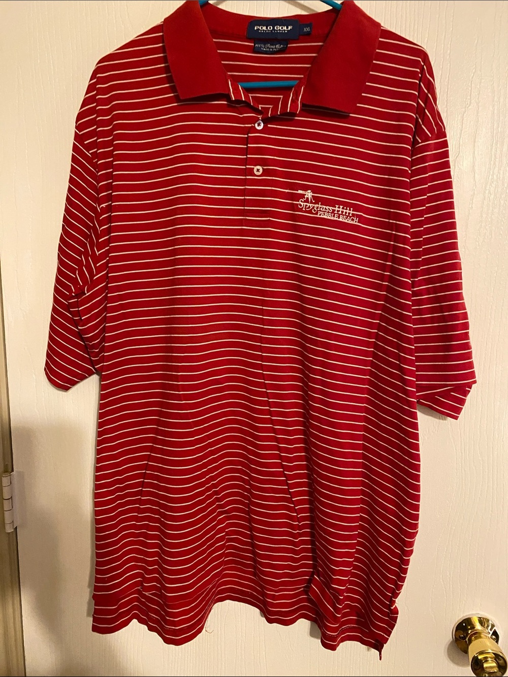 Polo Golf by Ralph Lauren Red Striped Short-Sleeve Polo Spyglass Hill